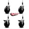 Service Caster 5'' Hard Rubber Wheel Swivel 7/8'' Expand Stem Caster Set 2 Brakes, 4PK SCC-EX20S514-HRS-2-PLB-2-78 - alternate 5